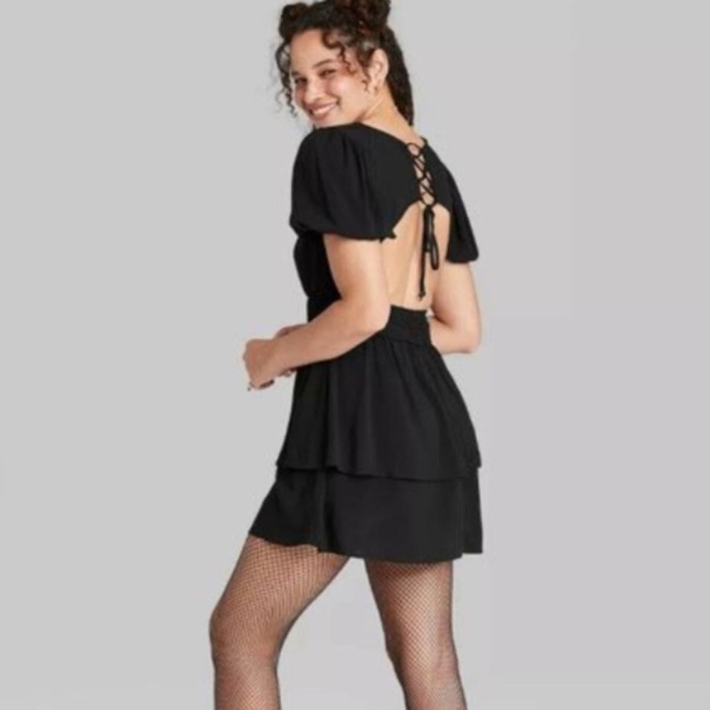 Wild Fable Black Backless Dress